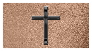 DSC700 510 BK SH BZ Black Single Cross Shimmer Bronze Background